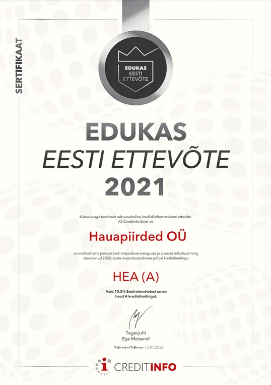 Ettevõtte sertifikaadid